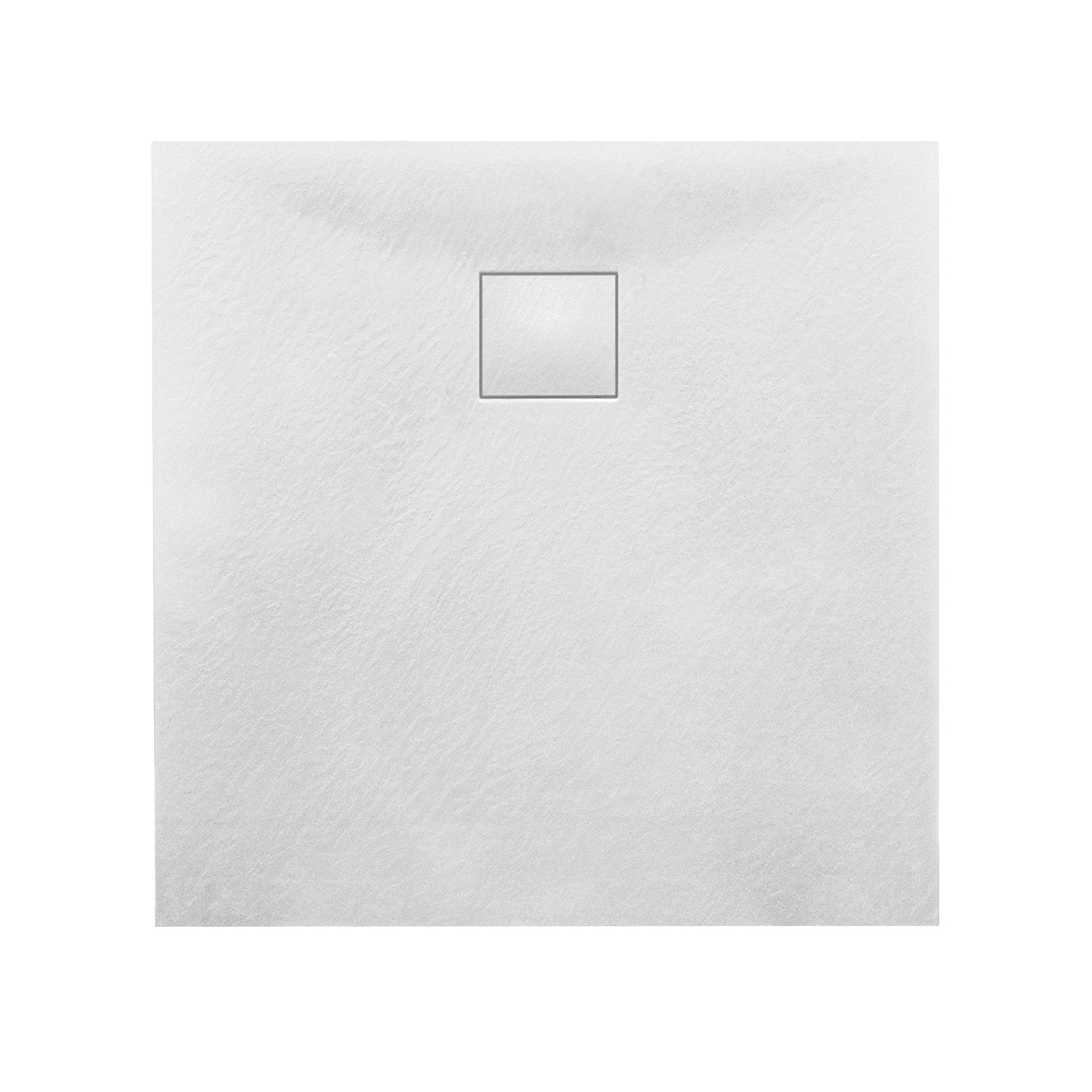 Matte White 700 x 700mm Rectangular Polymarble Shower Tray