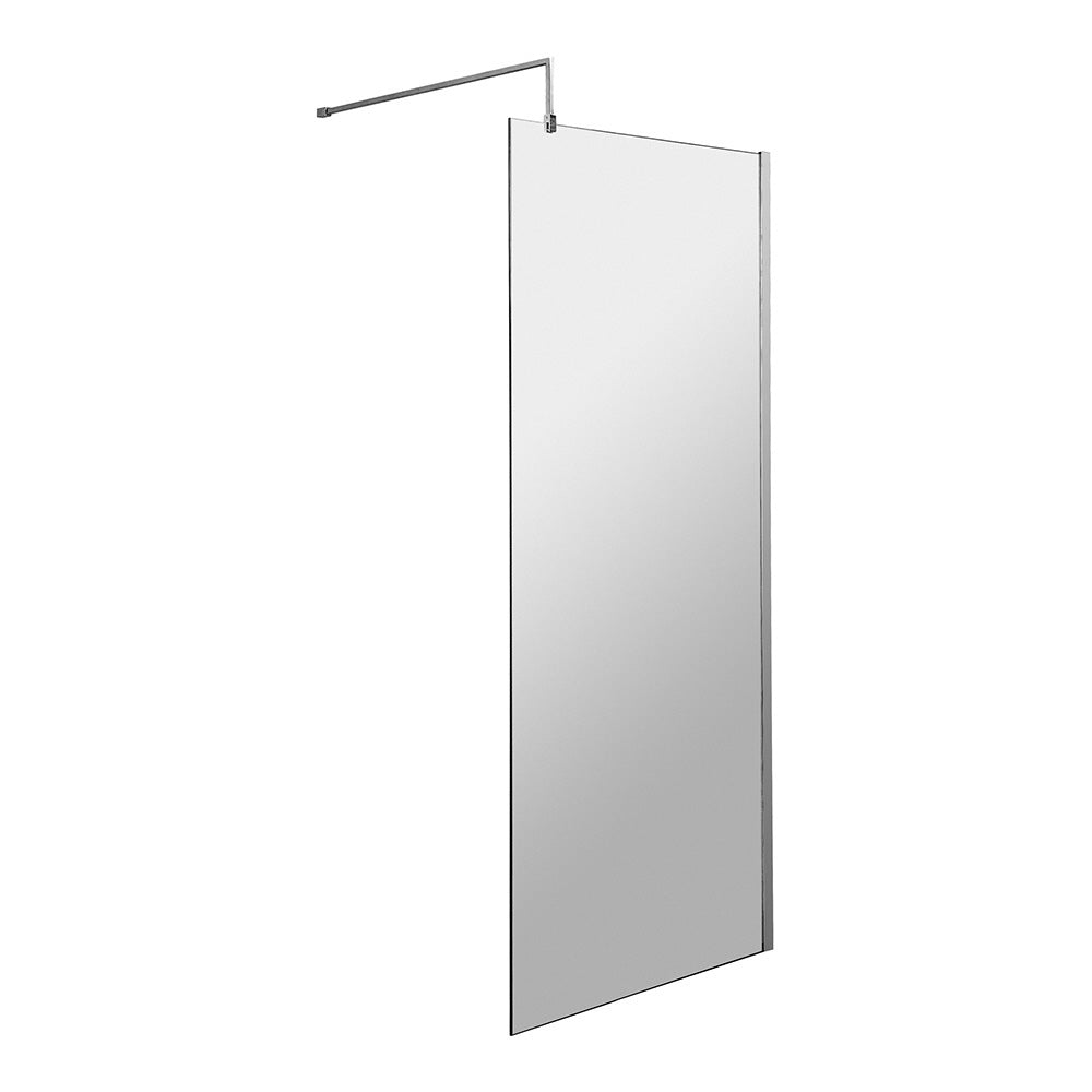 Chrome 700mm Wet Room Screen & Support Bar