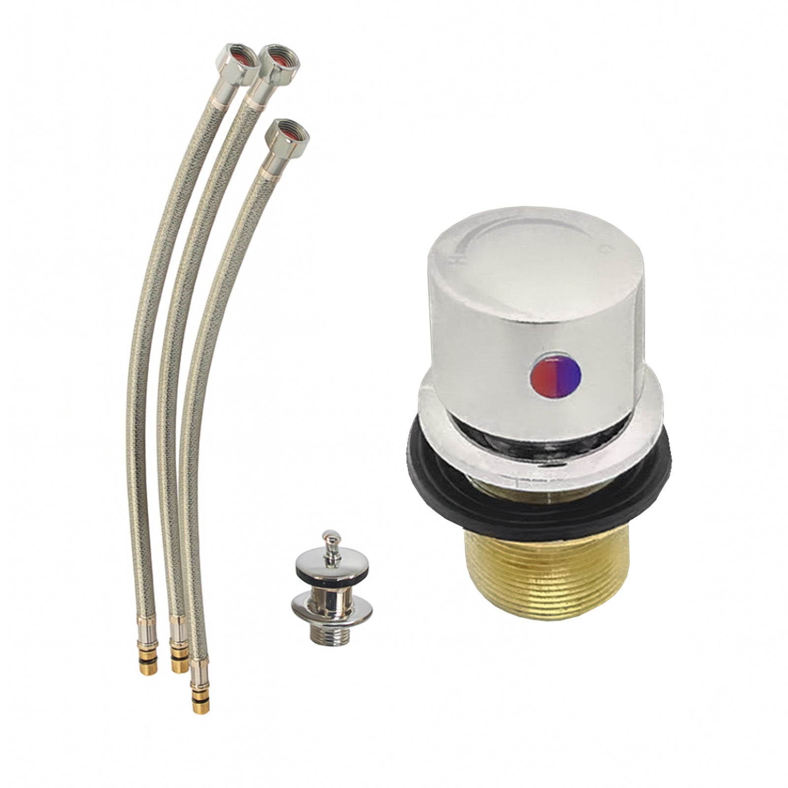 Chrome Hot and Cold Water Bidet Mixer Set with Bidet Spout Connection
