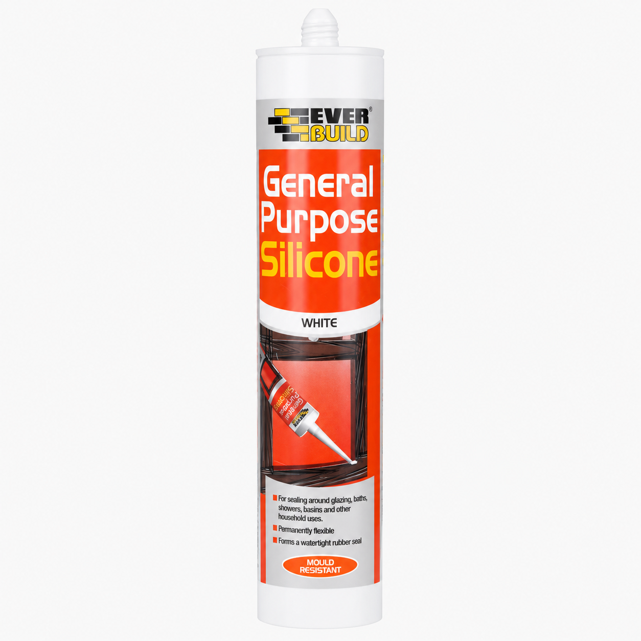 Everbuild White General Purpose Silicone Sealant 280ml
