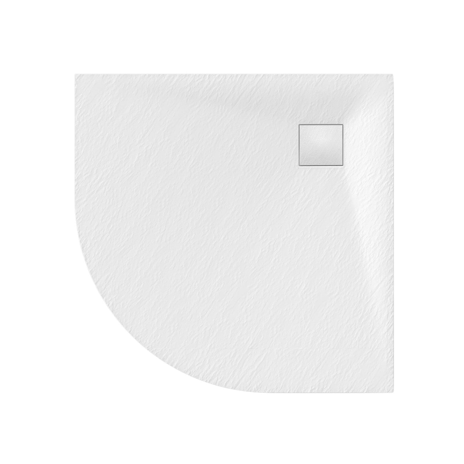 Matte white 900 X 900 Bathroom Quadrant Polymarble shower Tray
