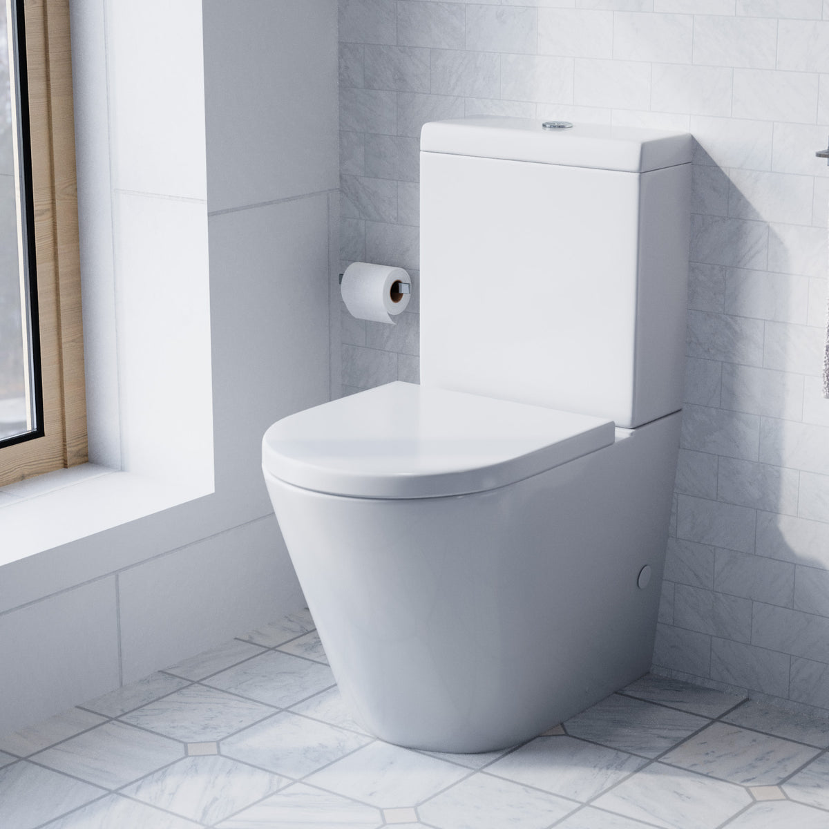 Roxy Blue 800mm Basin Vanity Unit & Close Coupled Toilet