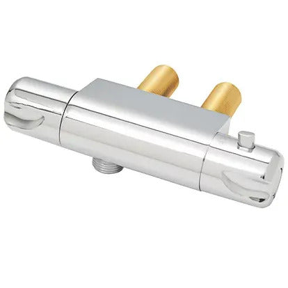 Modern Vertical Chrome Exposed Thermostatic Shower Mixer Bar Valve