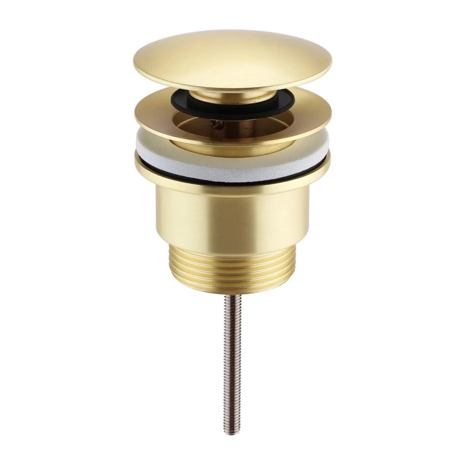 68mm Brushed Brass Round Click Basin Waste with Overflow