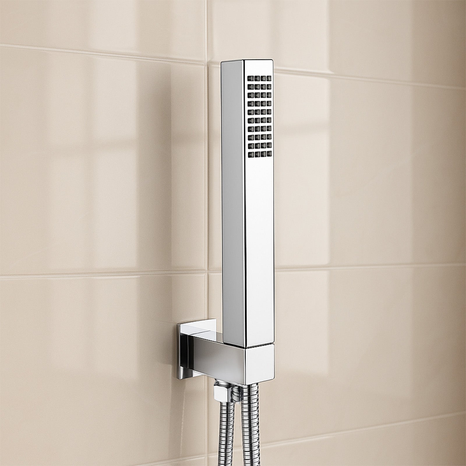 Square Shower Handset Wall Bracket and Shower Handset