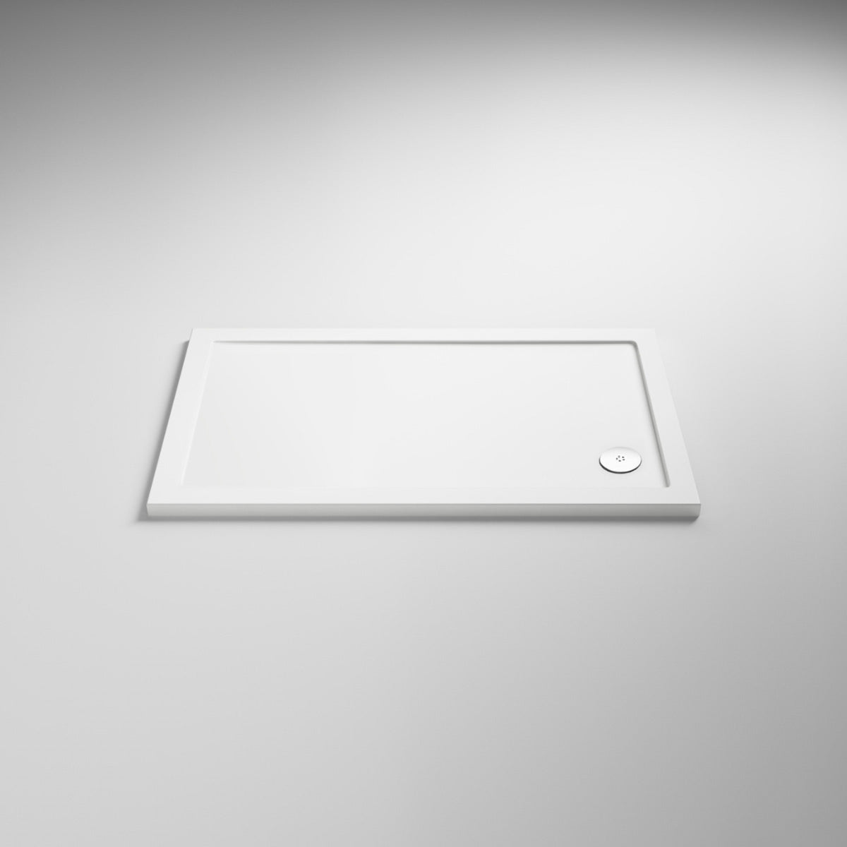 Slim 900 x 800 Rectangular Stone Resin Shower Tray For Wetroom Enclosure
