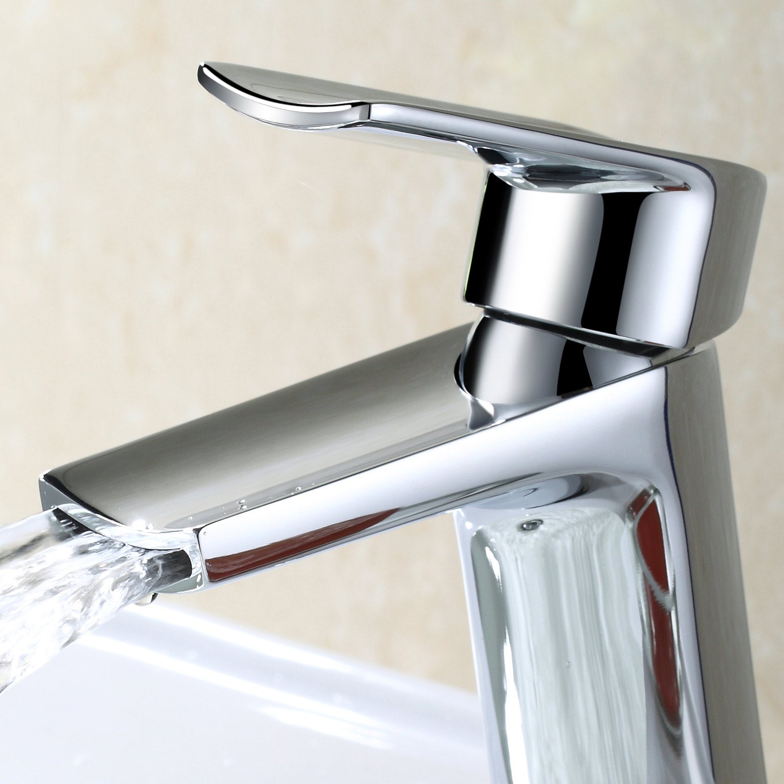 Centa Contemporary Chrome Waterfall Basin Mono Mixer Tap