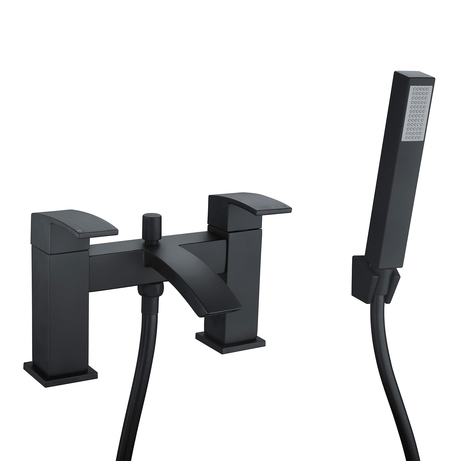 Arke Modern Bathroom Design Matte Black Bath Shower Tap With Pencil Handset Kit