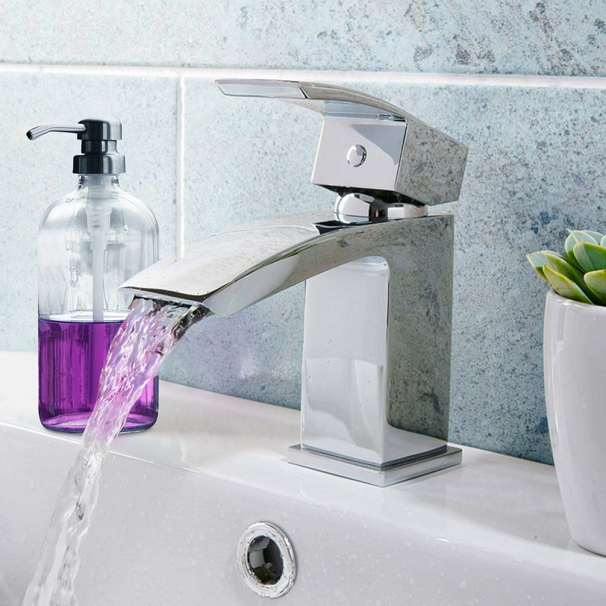 Arke Contemporary Chrome Cloakroom Basin Mono Mixer Tap
