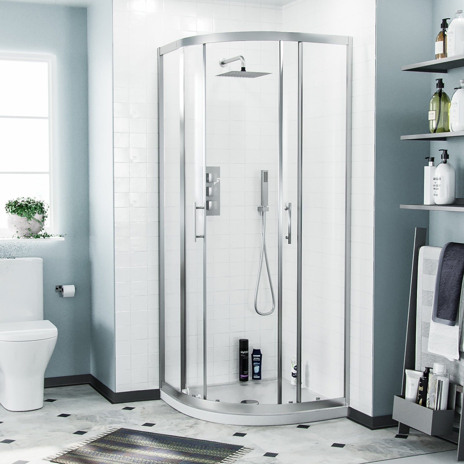 Saturn Quadrant Shower Corner Cubicle Enclosure Door