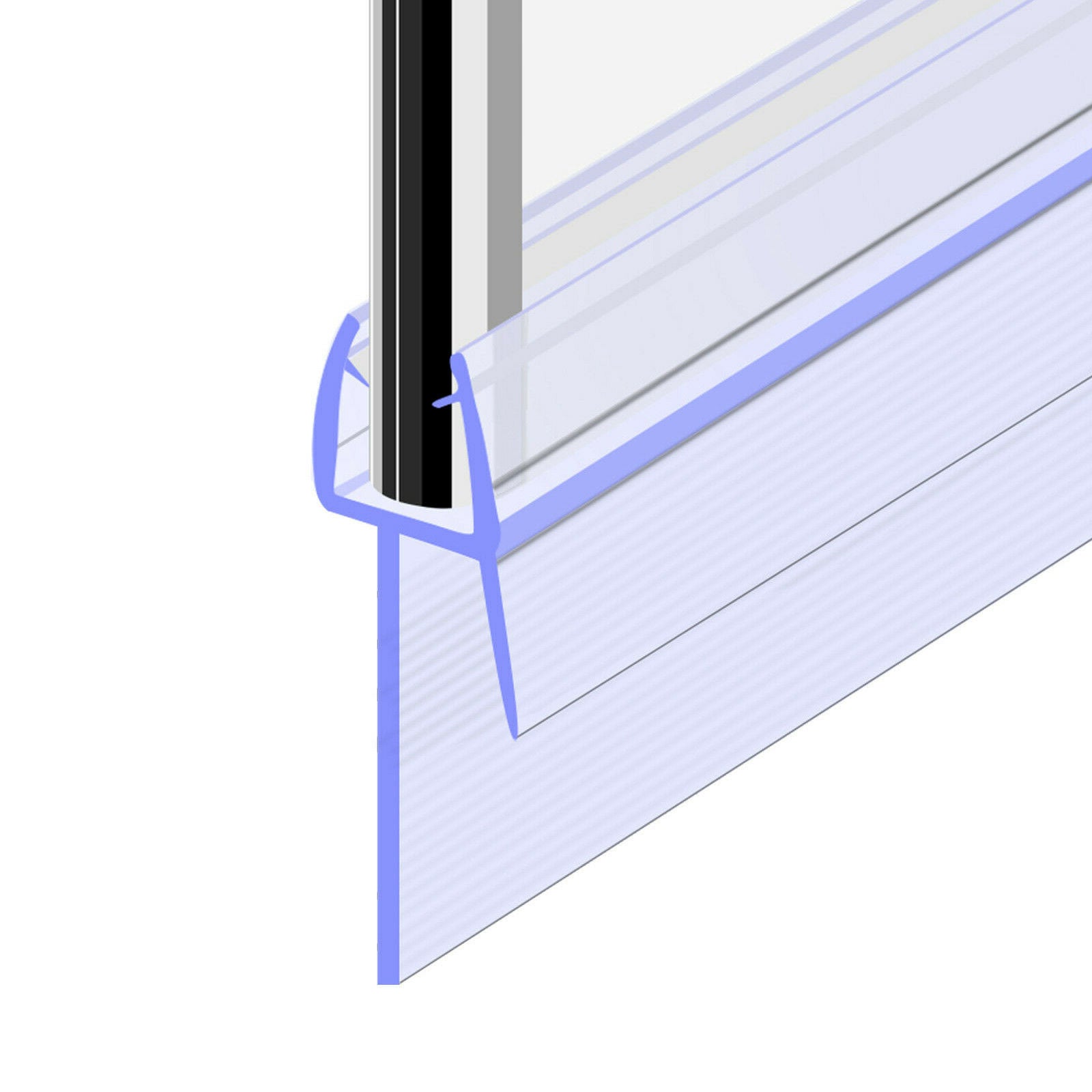Bath Shower Door Rubber Seal Strip For 6mm Glass Seals Gaps Up To 20mm