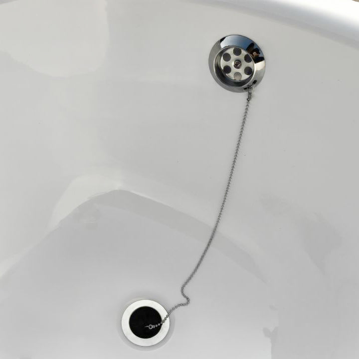 Dylan Premium 1700 x 700mm 0TH Steel Enamel Round Bath With Waste