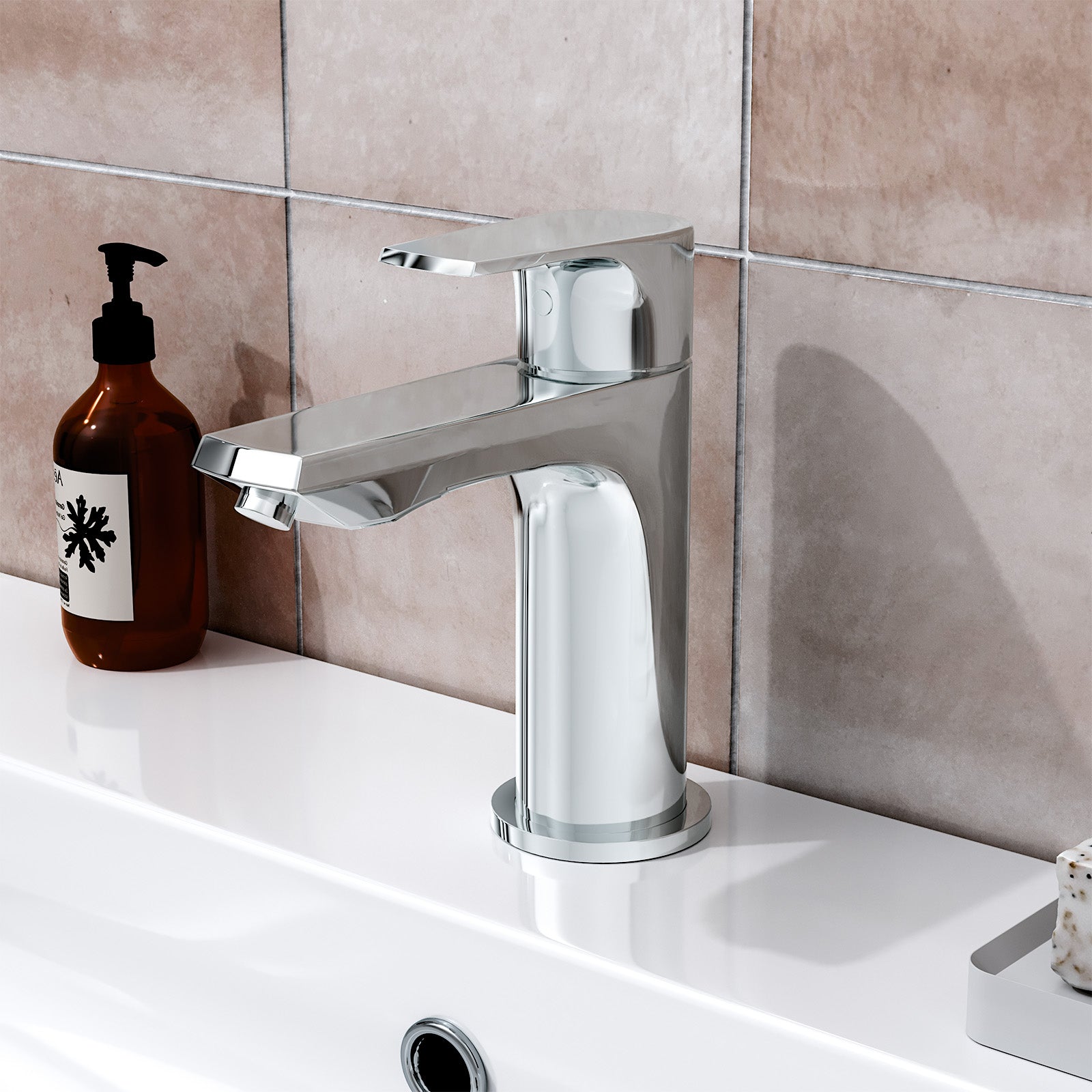 Chrome Bathroom Mono Basin Sink Mixer Tap