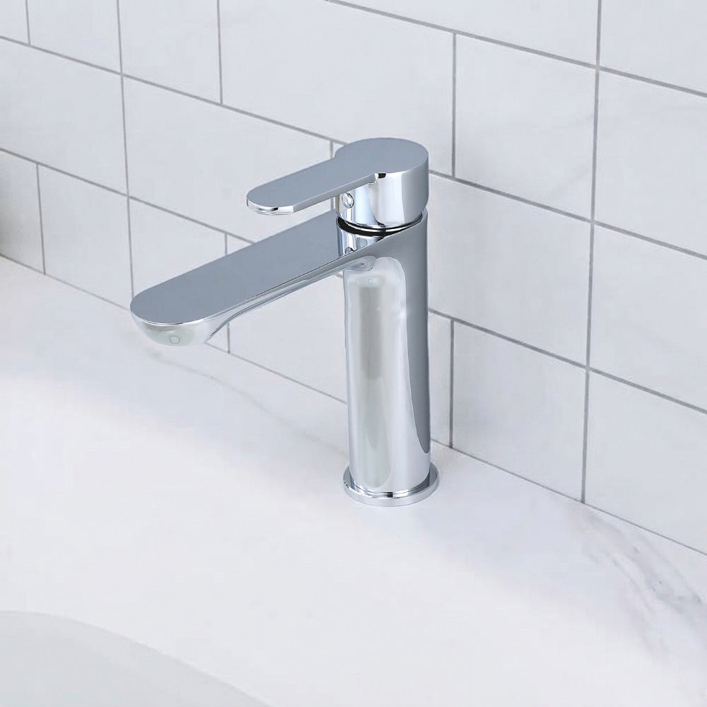 Modern Chrome Bathroom Single Lever Mono Basin Mixer Tap