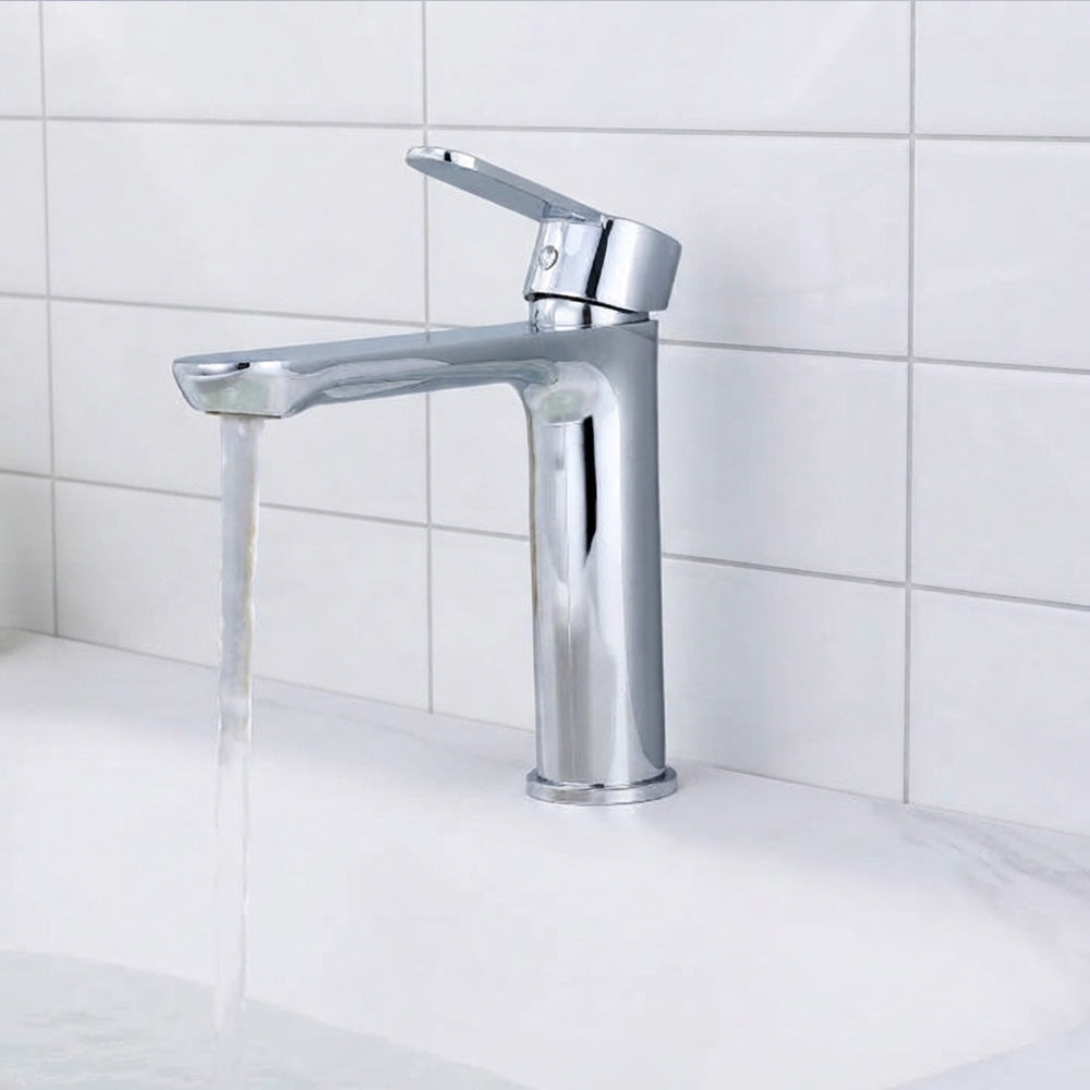 Modern Chrome Bathroom Single Lever Mono Basin Mixer Tap