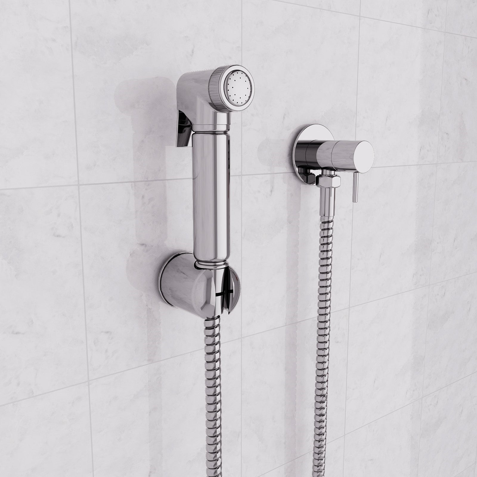 Modern Chrome Handheld Bidet Douche Toilet Spray Kit
