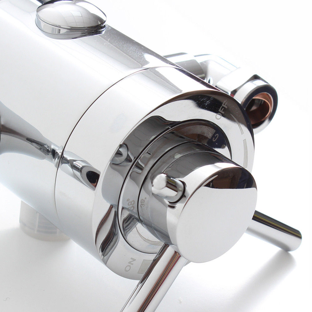 Emso Round Exposed Thermostatic Shower Valve With Bottom Outlet