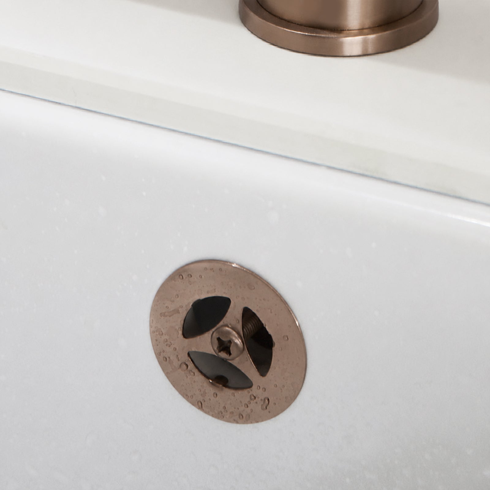 Kitchen Basin Waste with Overflow - Bronze