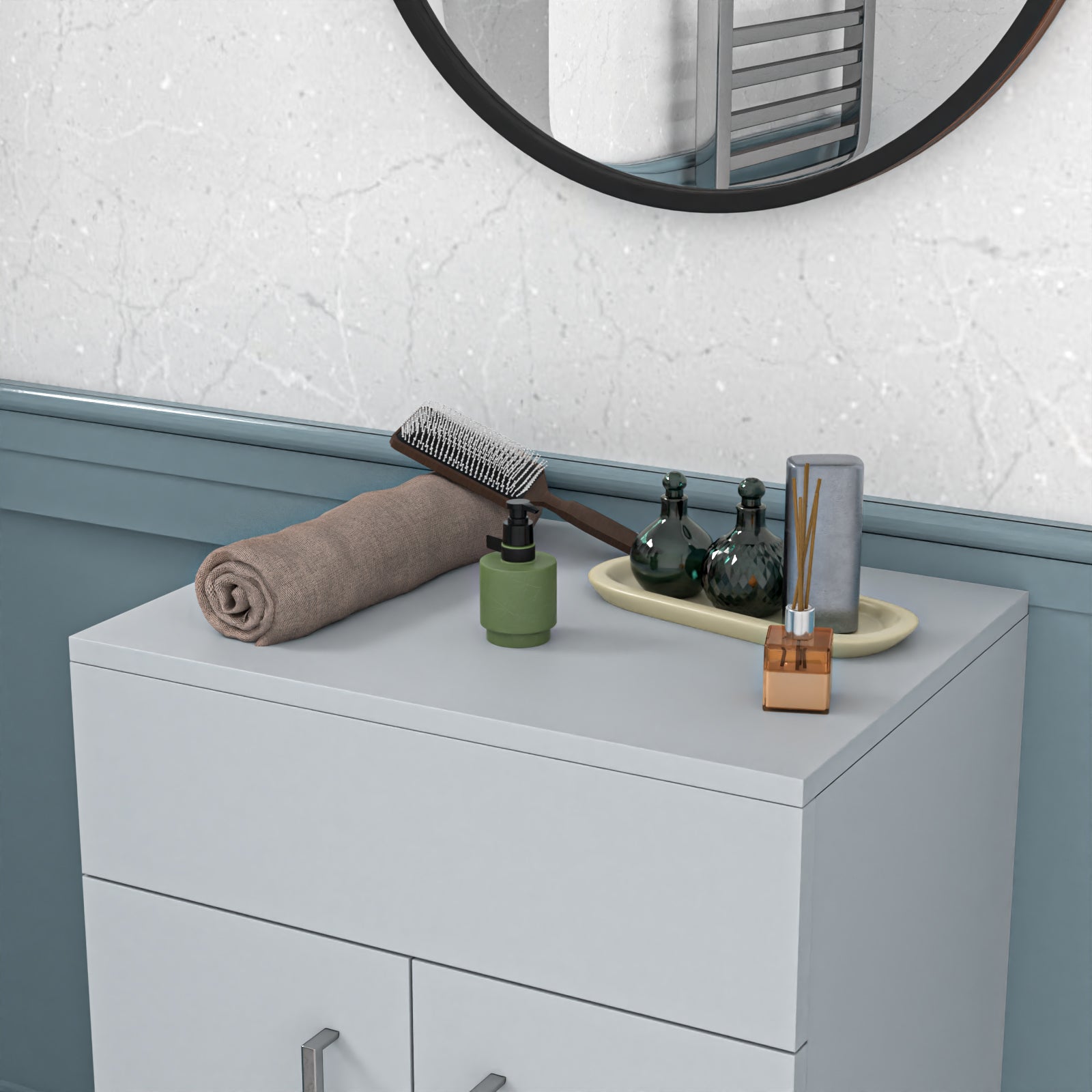 Nanuya 500mm Matte Grey Vanity Unit Worktop