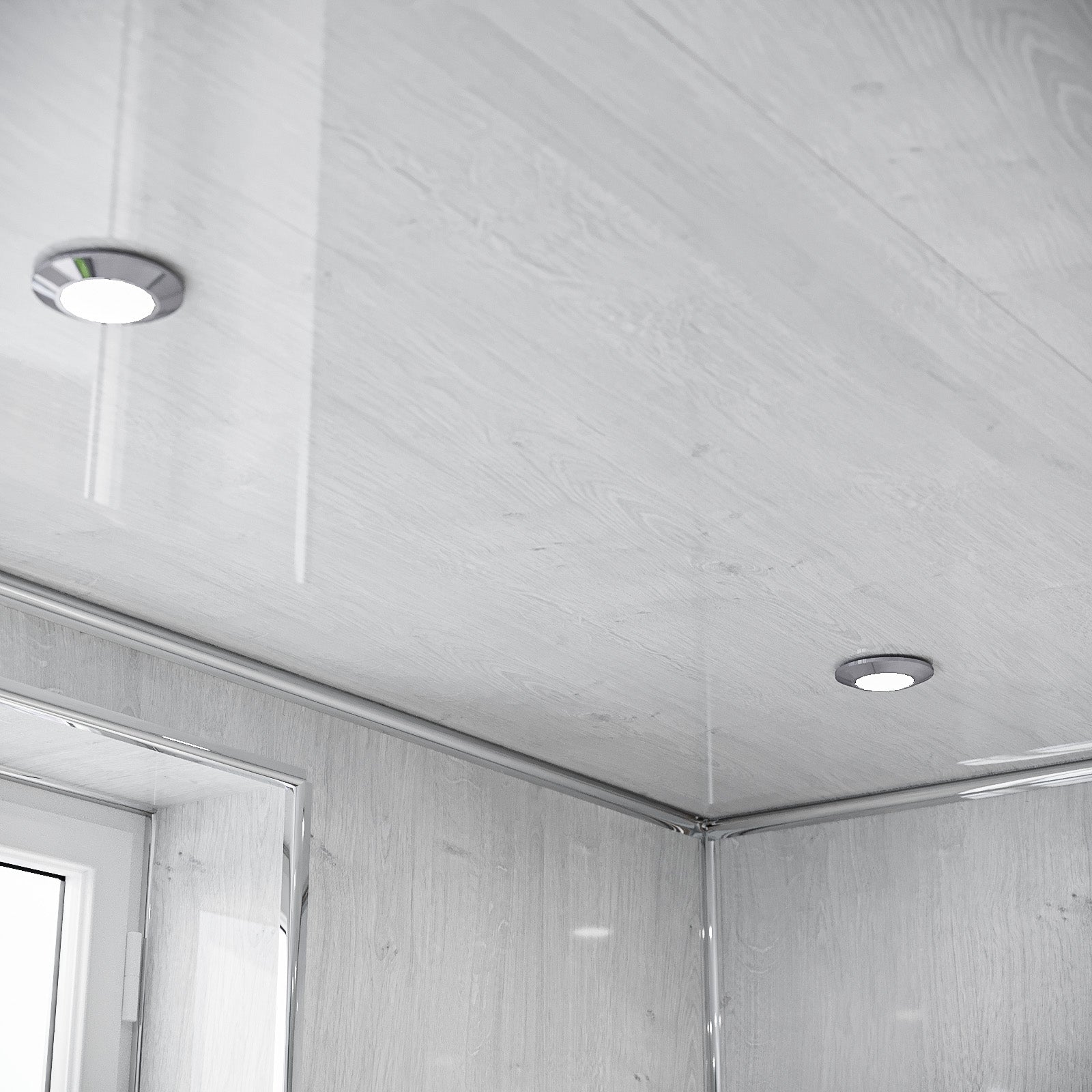PVC Panel White Wood Gloss 250mm X 2700mm X 5mm (Pack Of 4)