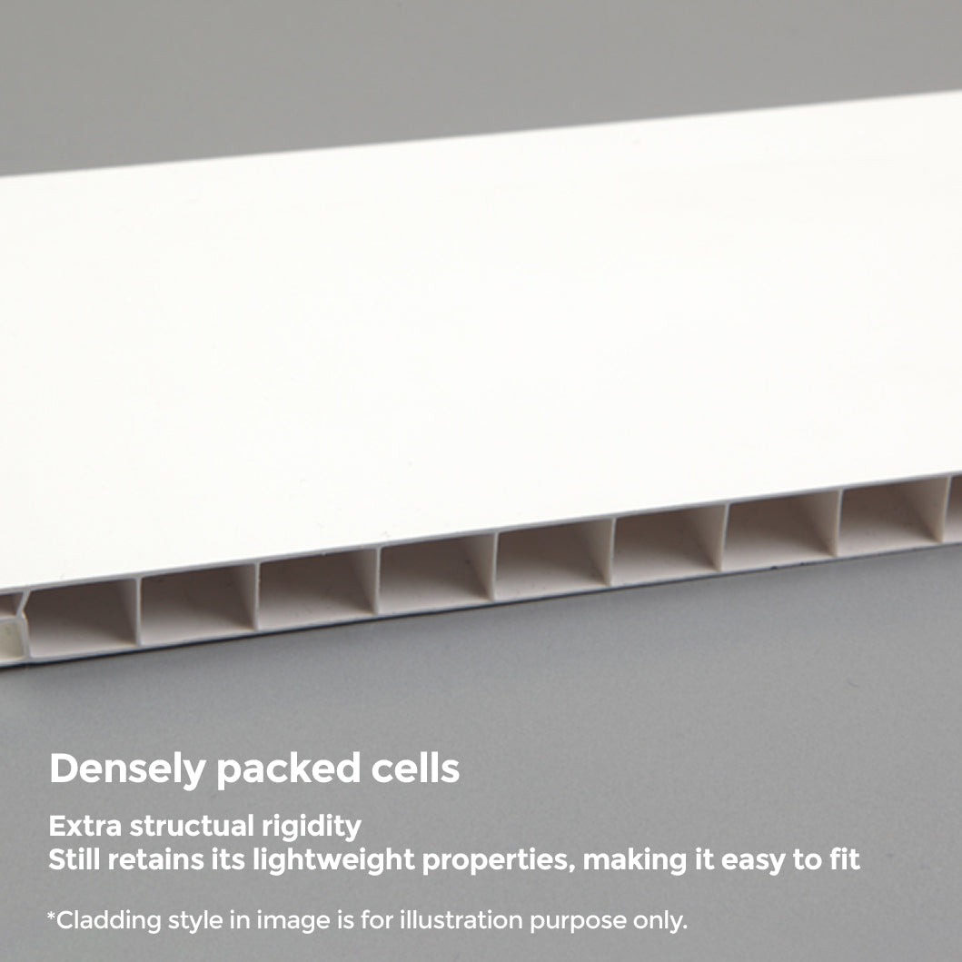 PVC Wall Panel Light Grey Marble Silver 2700mm x 200mm x 6mm Pack Of 5