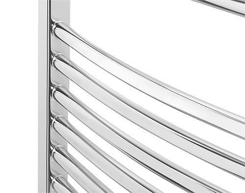 22M Ladder Tube Curved Towel Rail Radiator Chrome 800 x 600 -194 BTU'S