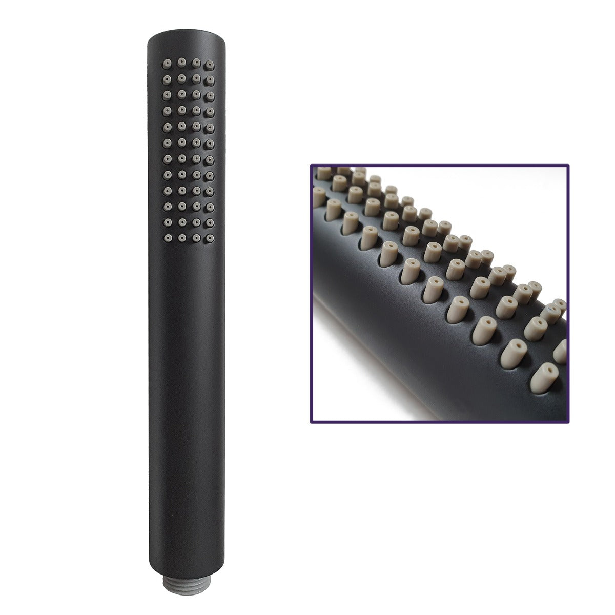 Minimalist Pencil Handheld Shower Head Handset Matte Black