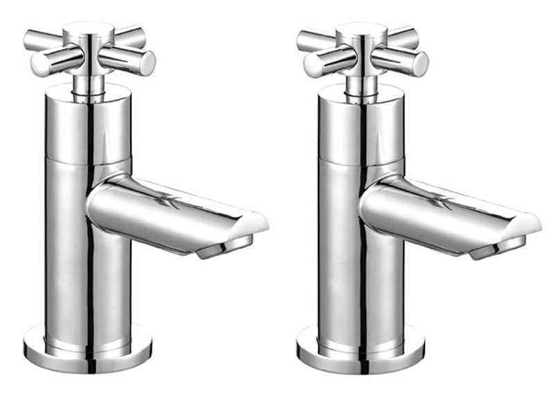 Crox Twin Hot and Cold Twin Basin Taps Chrome