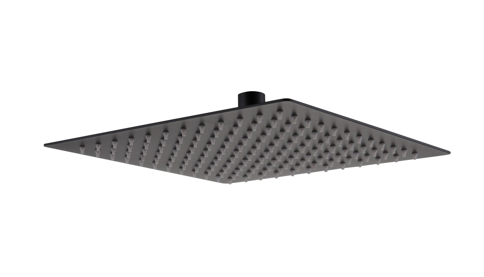Square Modern Bathroom Thin 200mm Shower Head Matte Black
