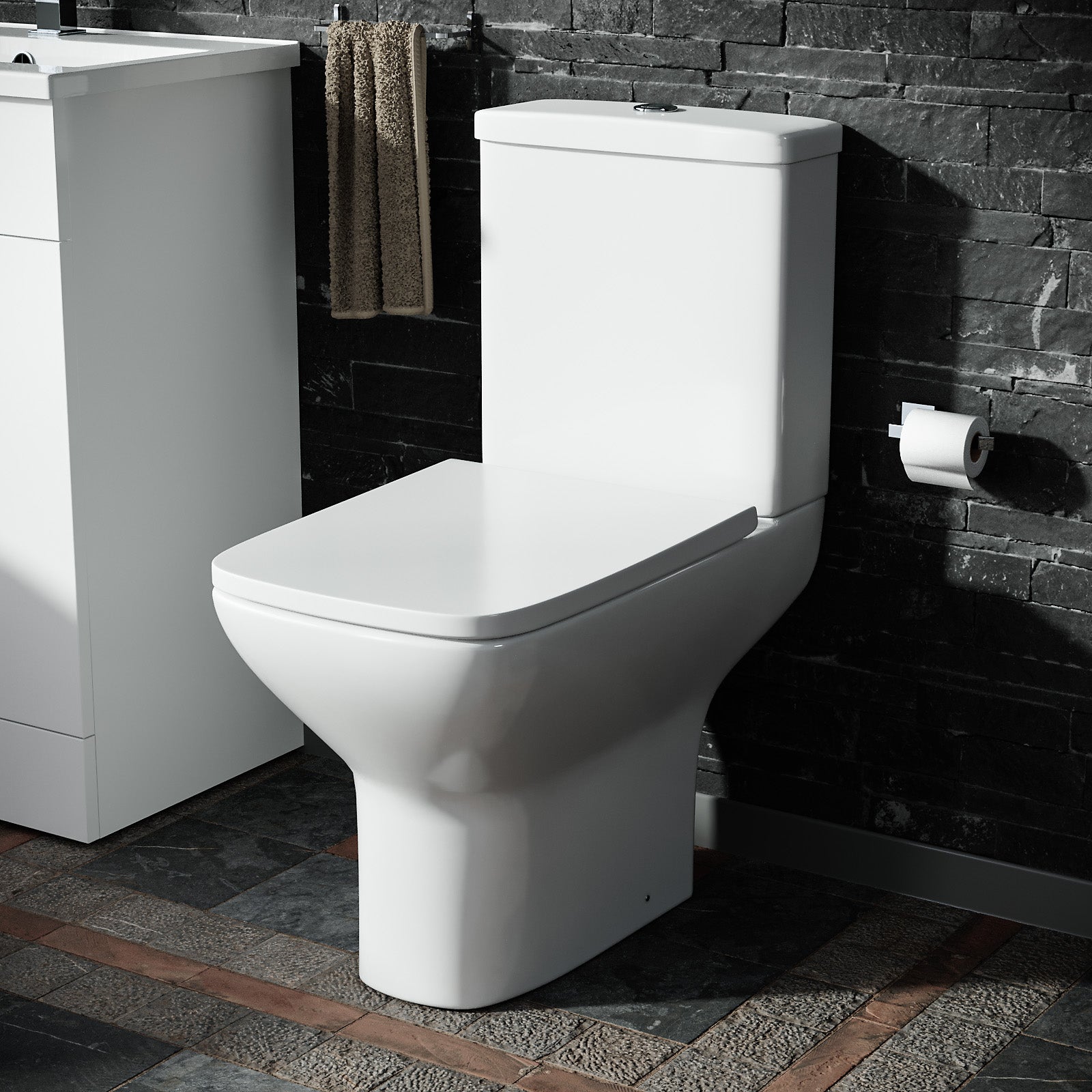 Roca The Gap Square Compact Close Coupled Rimless WC Set