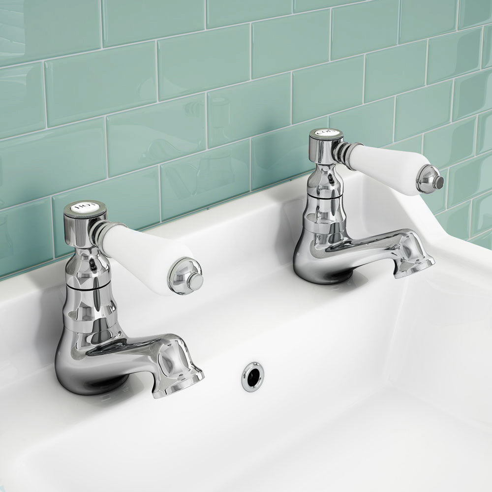 Trafford Basin Brass Taps & Bath Shower Mixer Taps Chrome