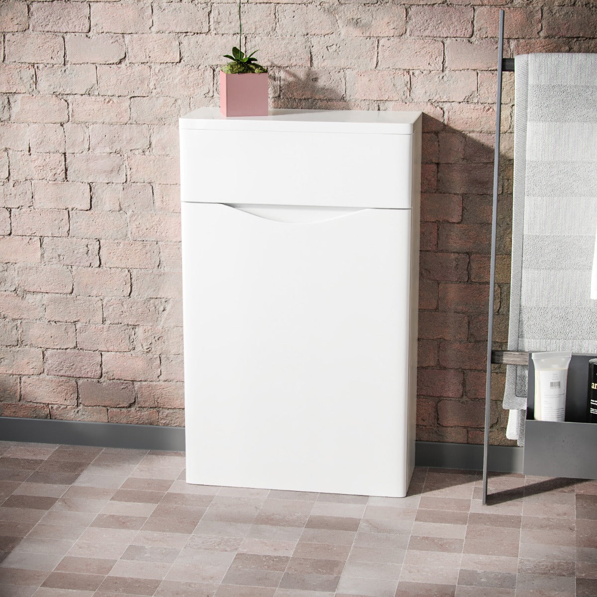 Merton 500mm Modern Back To Wall WC Unit BTW Bathroom Furniture White