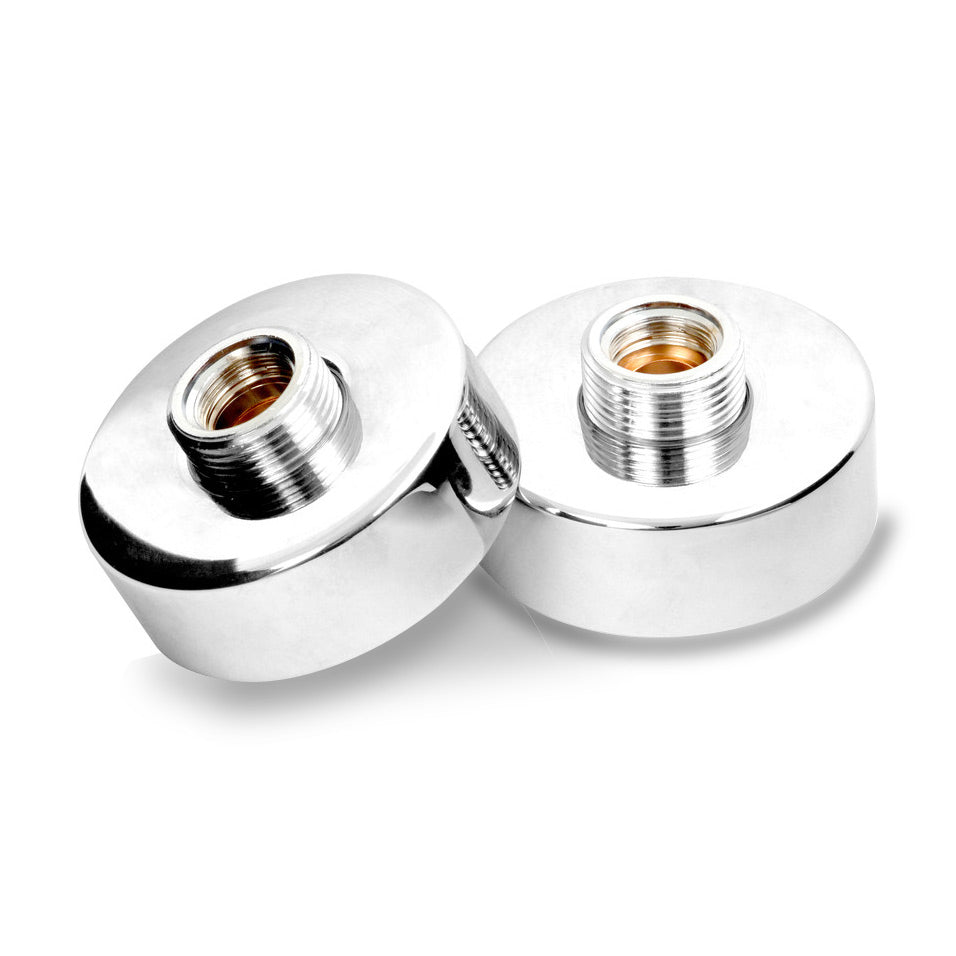 Pair of Easy Fixing Kit for Exposed Shower Mixer Valve with Round Chrome Cover