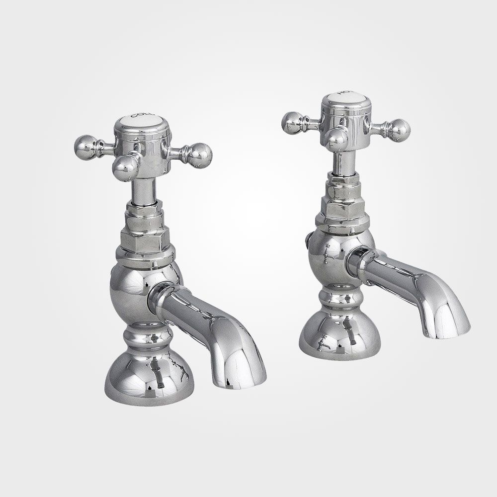 Edwin Twin Bath Taps Chrome