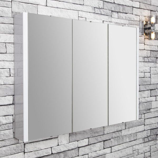 Ashton 900 mm 3 Door Mirror Storage Cabinet