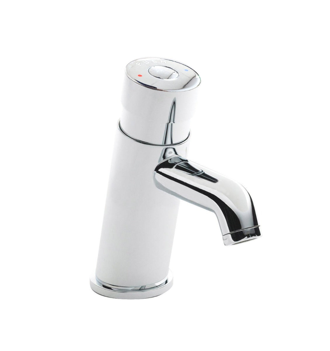Round Push Down Non Concussive Basin Mono Mixer Tap