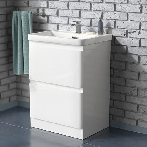 Jersey Basin Vanity Unit Furniture Storage Cabinet and Tap with Waste Set