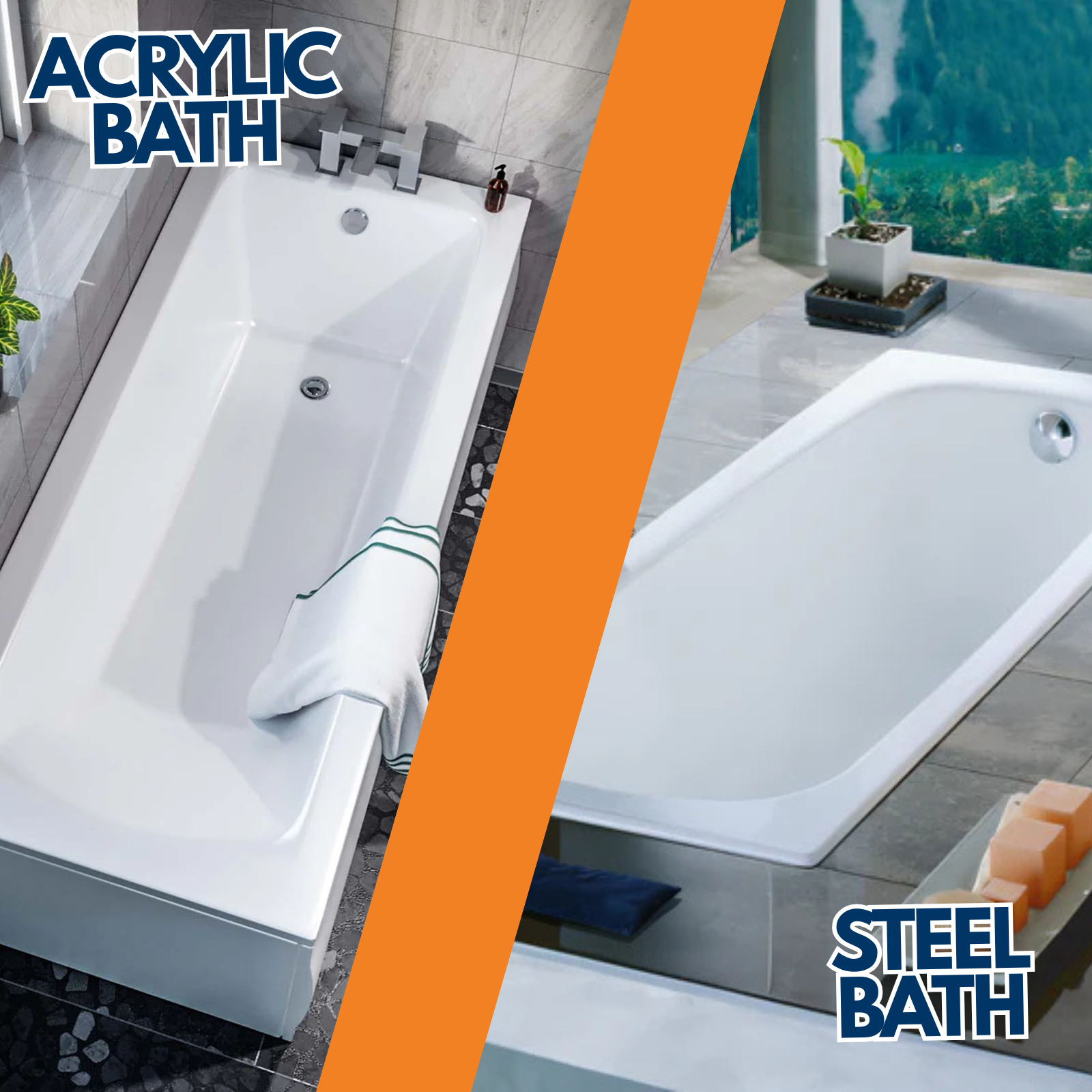 How do you choose the bath? Acrylic vs Steel baths