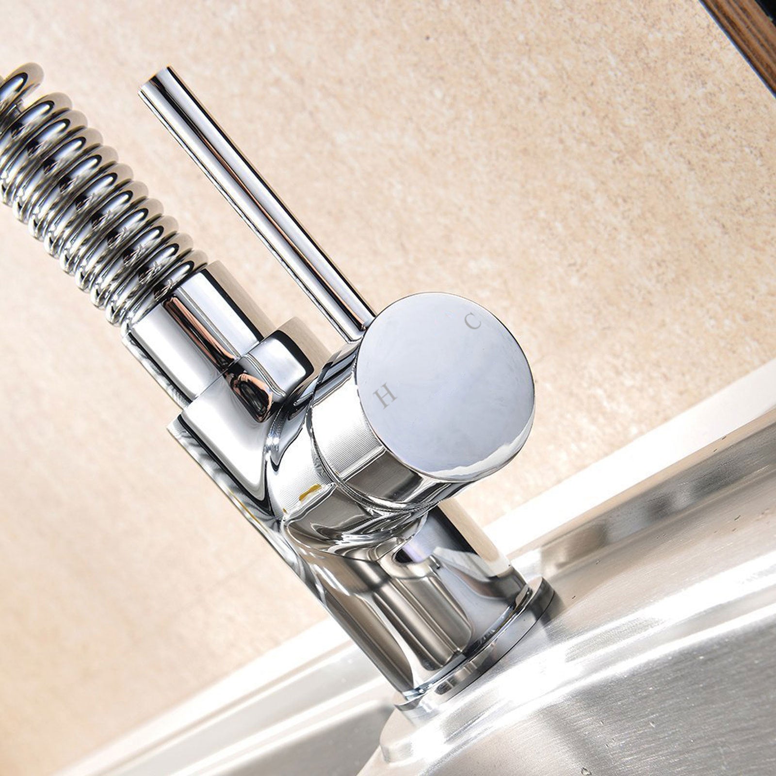 Corston Kitchen Sink Tap Pull Out Hose Single Lever Monobloc Mono Mixer Chrome