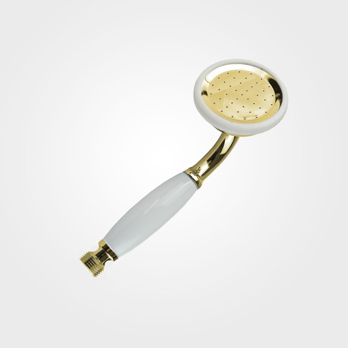 Traditional Exposed Thermostatic Valve, Riser Rail & Round Handset Gold