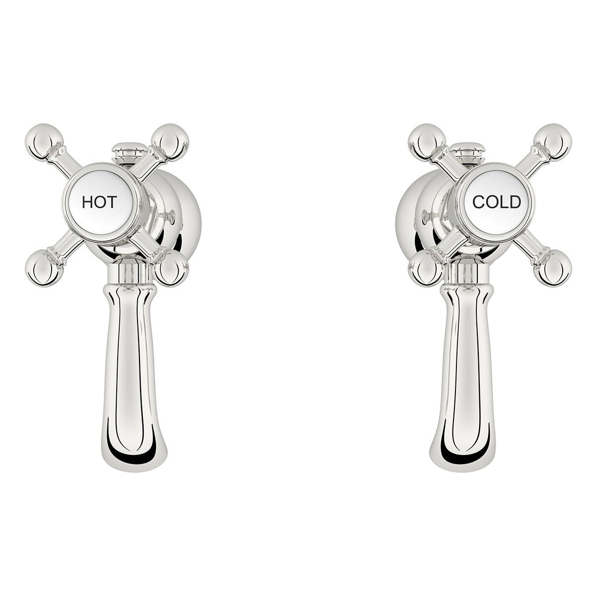 Churchill Edwardian Traditional Hot & Cold Twin Basin Taps Chrome