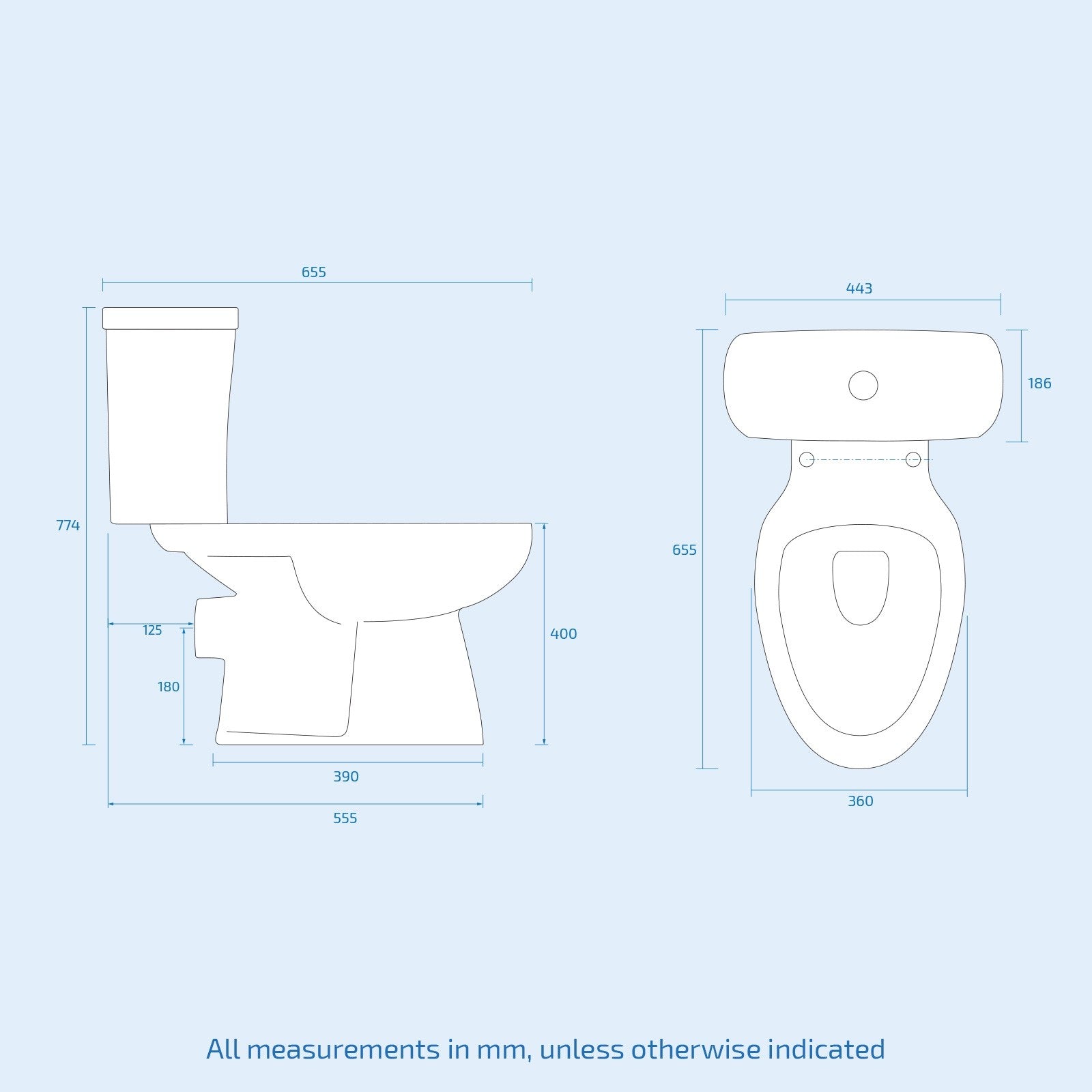 Nanuya 400mm Cloakroom Wall Hung Basin Vanity Unit & Close Coupled Toilet Dark Grey