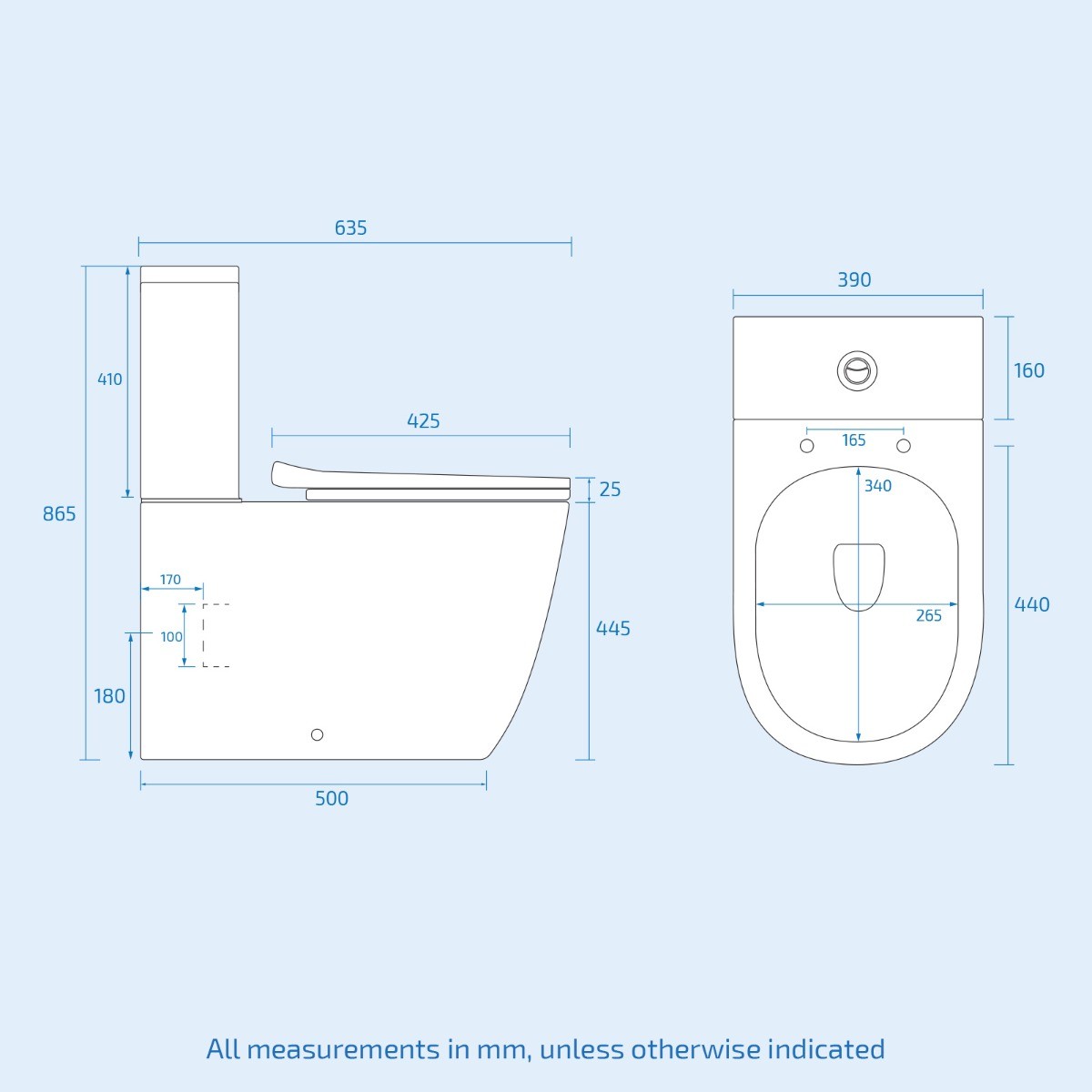 Ellen 550mm Basin Vanity Unit, Close Coupled WC Toilet with Straight Edge Bathroom Suite