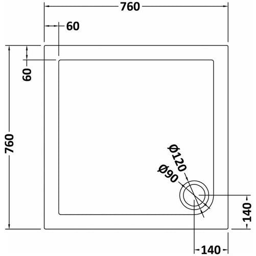 Brushed Brass 760mm Bi-fold Shower Door 760mm Side Panel Glass With Tray