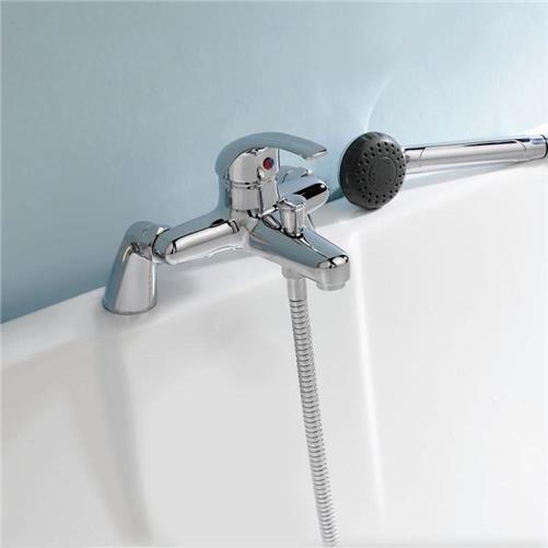 Winstead Chrome Exposed Bath Shower Mixer Handless Slider Rail 3 Mode Handset