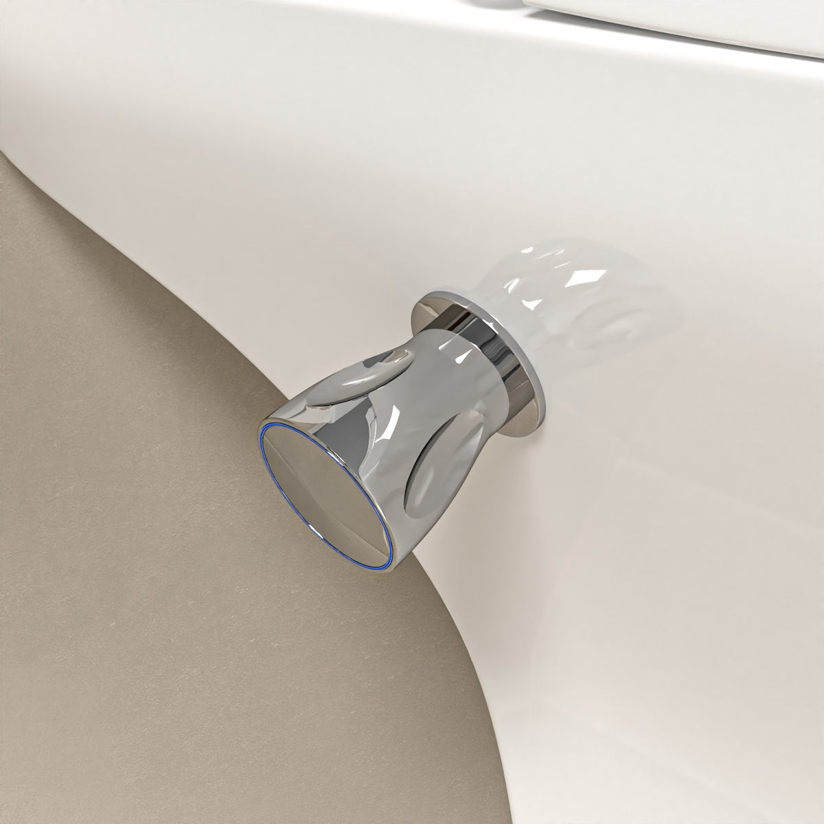 Square Tornado Close Coupled Toilet Pan with Integrated Bidet Valve