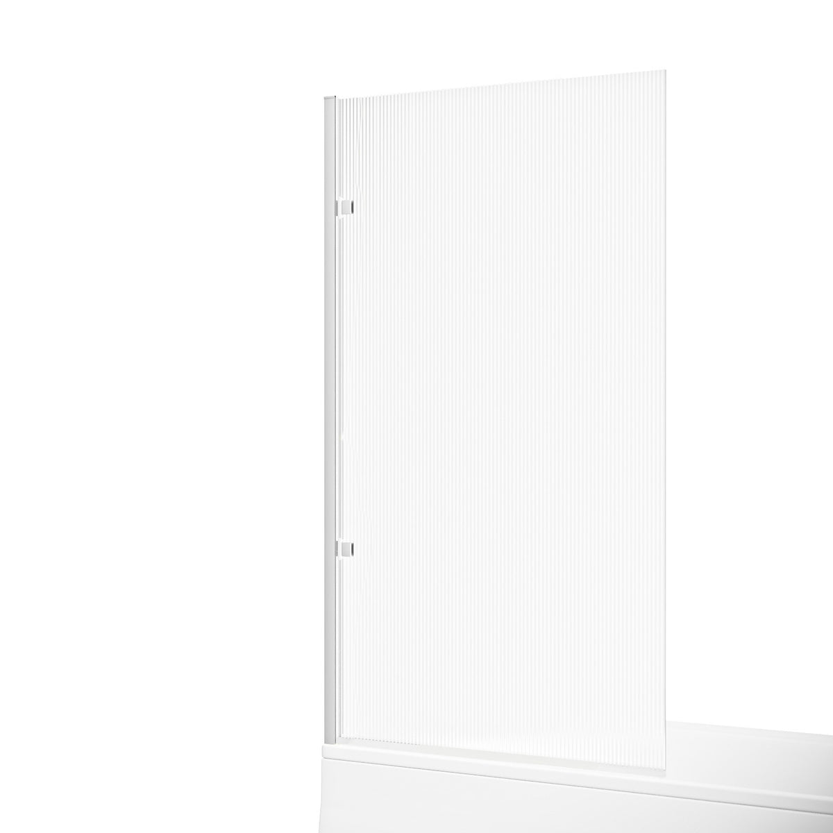 800mm Fluted Bath Screen, Easy Clean Chrome Aluminum and Parts