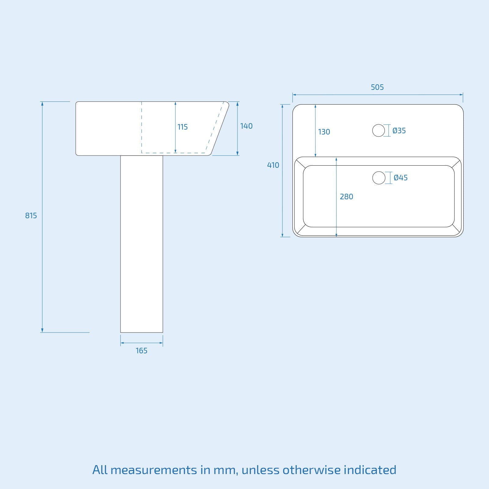 White 500mm Square Basin L-Shaped RH Bath Shower Panel Toilet Tap Set