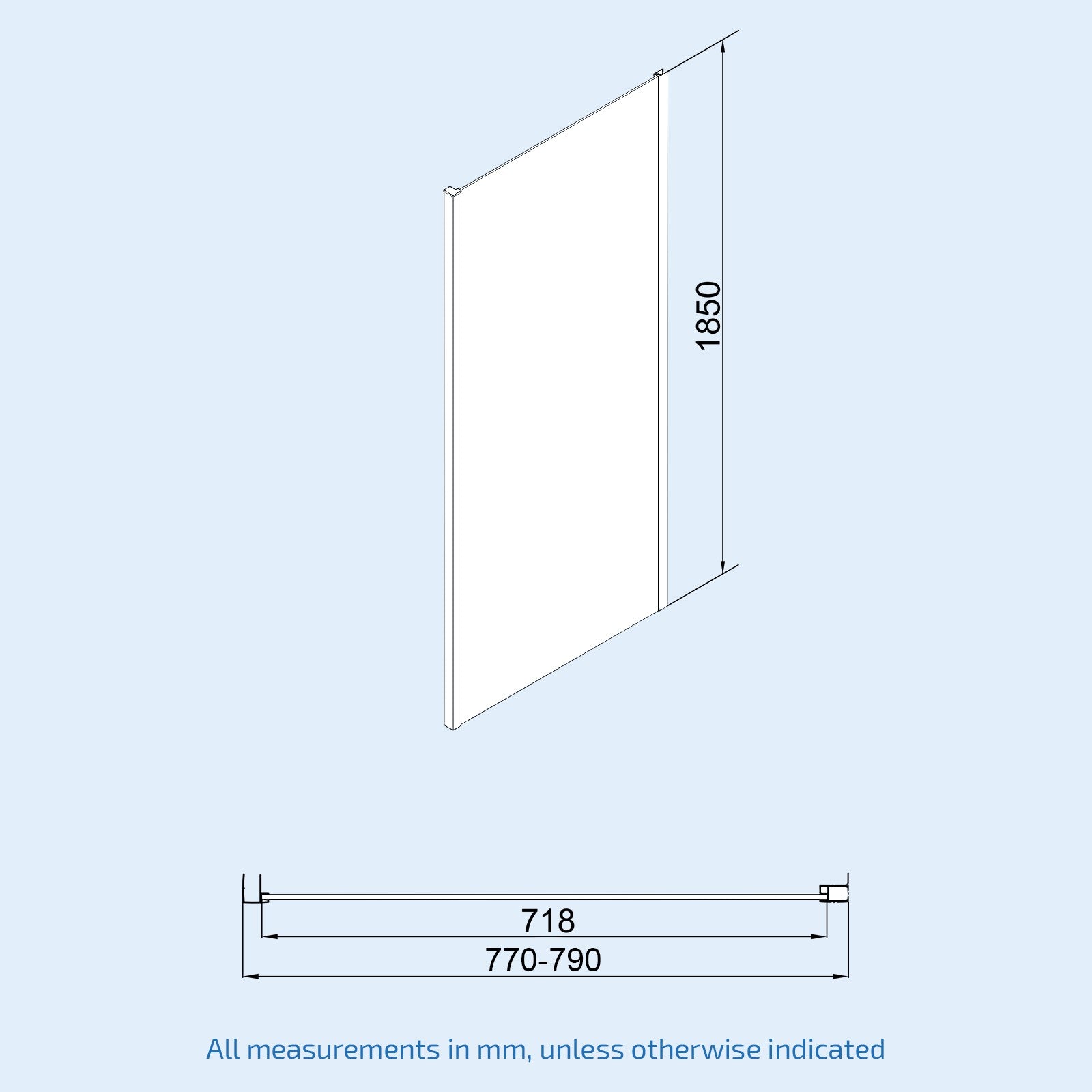 Brushed Brass 800mm Bi-fold Shower Door 800mm Side Panel Tempered Glass With Tray