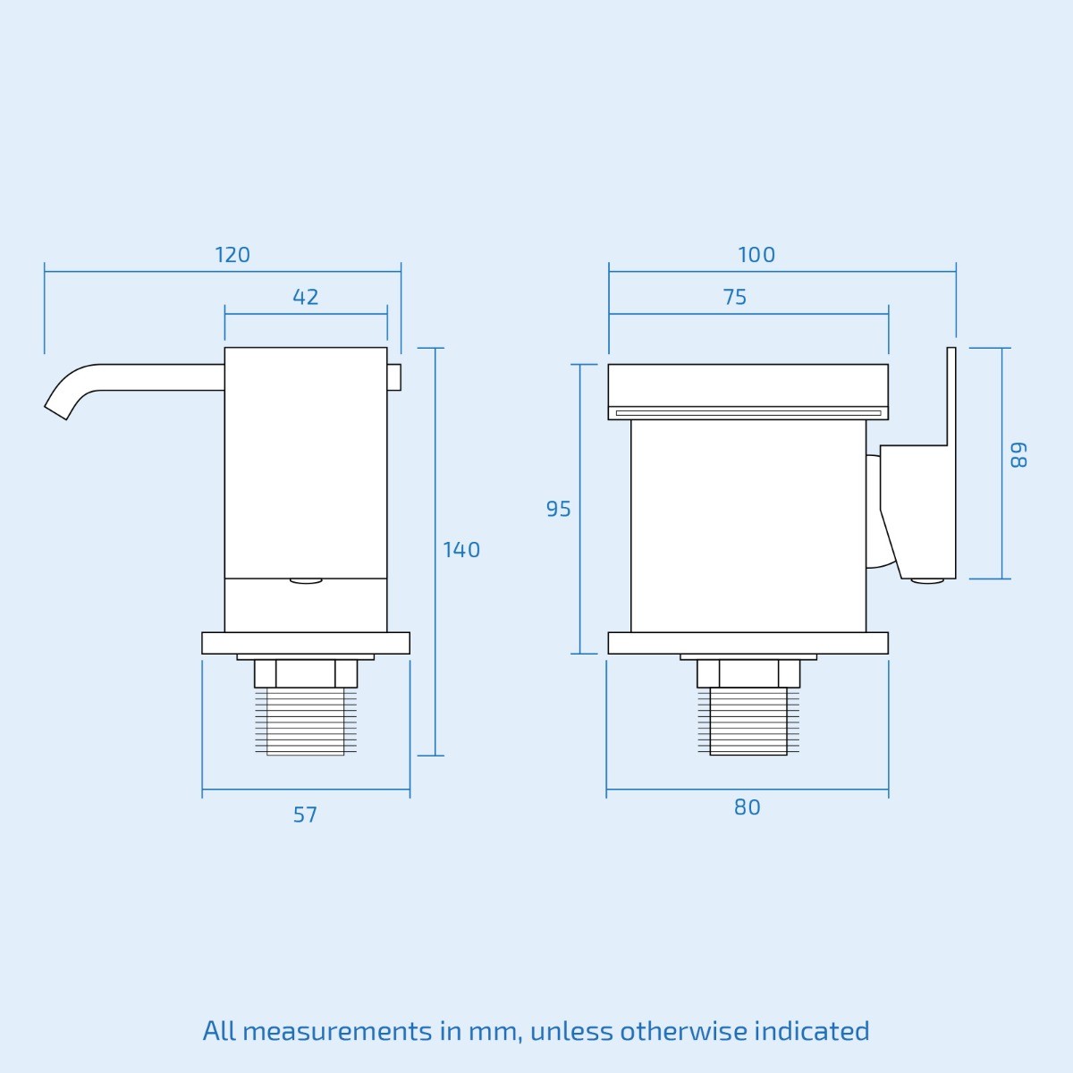 Devon Waterfall Basin Mixer Tap & Waste Chrome